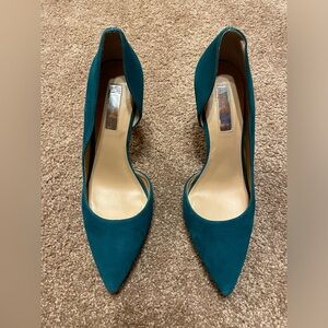 8.5 INC Teal Suede Kenjay d’Orsay Pumps